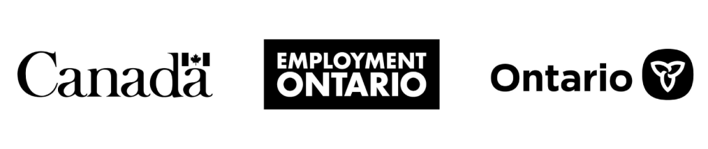 Government of Canada logo, Employment Ontario logo, Government of Ontario logo
